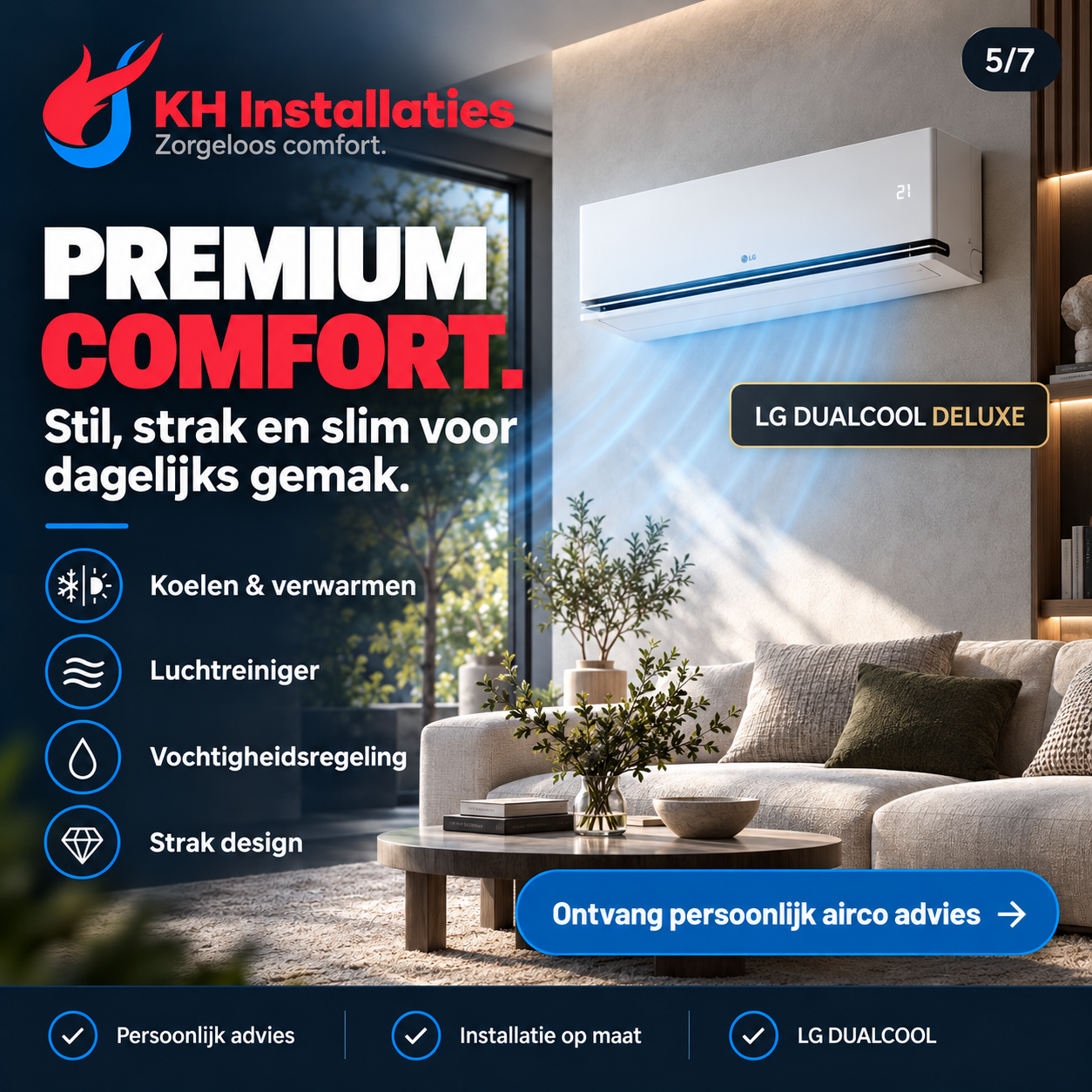 Premium comfort: een overzicht van koelen, verwarmen en andere productfuncties.